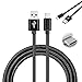 Price comparison product image Sony Xperia XZ1 / XZ1 Compact Strong Reinforced Nylon Braided 1 Metre Fast Charging Type-C USB Data Cable Charging Sync Transferring Lead Cable - BLACK [Metal Connectors] [USB-C to USB A]