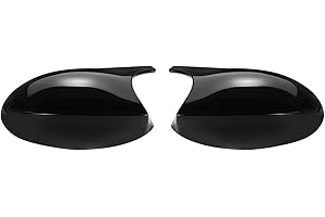 Viviance 2 szt. pokrowiec na lusterko wsteczne samochodu zamiennik blyszczacy czarny lewy i prawy do BMW E90 E91 2005-2007 E92 E93 2006-2009 M3 Style