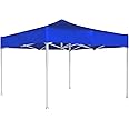 ORILEY Heavy Duty Foldable Gazebo Tent with 4 Side Open/Pop-up Canopy Tent for Garden and Promotional Activity (Blue- 10x10 ft, 22 Kg)