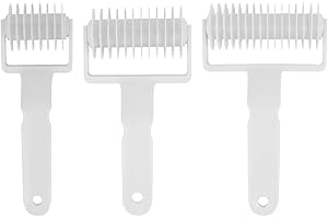 Pastry Lattice Roller Cutter - ShiningUU 3 Pcs Plastics Pizza Dough Cutters with 3 Sizes for Baking Cookie, Bread, Pie & Pastry Crust | Craft DIY Kitchen Baking Tool for Restaurant, Bakery & Party