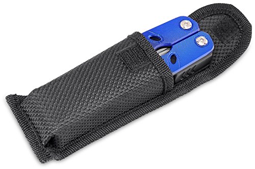 Stagecaptain Corsair Multitool (Outdoor Multifunktionswerkzeug mit 14 Werkzeugen, Zange, Taschenmesser, Schraubenzieher, Flaschenöffner, Säge, Ahle, Bohrer, Feile, Aluminium/Edelstahl) blau - 5