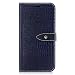 Produktbild Huawei P10 Lite Hülle, Chreey Premium Krokodil Leder Wallet Tasche Metall Schnalle Flip Cover Stilvoll Handyhülle Schutz Case [Marineblau]