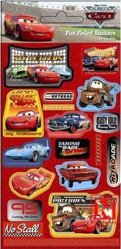 Disney Cars - Fun Foiled Stickers (Reuseable)
