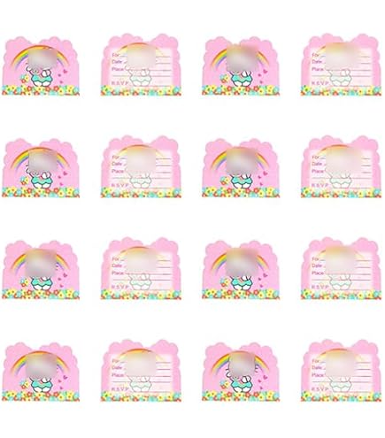 Roffatide Anime 24pcs cartes d'invitation d'anniversaire avec enveloppes, décoration de fête, lettre d'invitation d'anniversaire de garçon et de fille Roffatide Anime 24pcs cartes d'invitation d'anniversaire avec enveloppes, décoration de fête, lettre d'invitation d'anniversaire de garçon et de fille