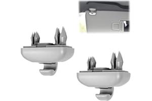 RUAYIA 2 Stück Auto Sonnenblende Clip, Auto Sonnenblende Halterung, Blendfreie Halterung für Sonnenblenden, Autozubehör und Sonnenblend Zubehör Haken für A1 A3 A4L A5 A6L A7 Q3 Q5 - Grau