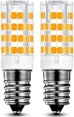 KINDEEP E14 LED Fridge Bulb - 5W / 400LM, 40W Halogen Bulb Equivalent, Warm White 3000K, Small Edison Screw(SES) 360° Beam Angle, 2-Pack (Warm White,2P)