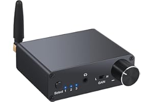 LiNKFOR 192kHz DAC Converter with Bluetooth 5.0 Receiver CSR Digital to Analog Converter Support 16-300Ω Headphone Amplifier Digital Coaxial Toslink to Analog Stereo L/R RCA 3.5mm Audio Adapter