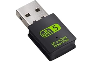 CALONNY Adapter Bluetooth WiFi USB, 2,4/5 Ghz dwuzakresowy odbiornik sieci bezprzewodowej 600 Mb/s, mini klucz sprzętowy WiFi do PC/laptopa/komputera stacjonarnego