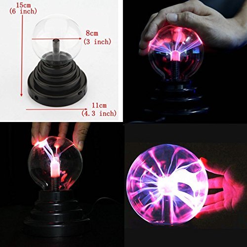 SOLMORE Plasmakugel Plasma Ball Kugel Blitze Magische Lampe USB Licht für Kinder Kindergeburtstag Spielzeug Disco Party Dekoration Geschenk Schreibtisch - 6
