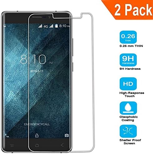 [2-Pack] Tempered Glass for Blackview P2 Lite, HD Screen Protector 9H Hardness