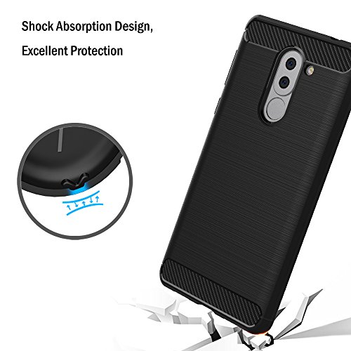 Funda Honor 6X  AICEK Huawei Honor 6X Funda Negro Gel de Silicona Honor 6X Carcasa Fibra de Carbono Funda para Honor 6X 5 5 Pulgadas