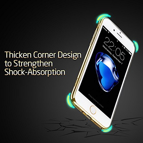 iPhone 7 Plus Funda  ESR Suave Carcasa iPhone 7 Plus Case Cover Silicona Funda para Apple iPhone 7 Plus 5 5 - Champ  n Oro