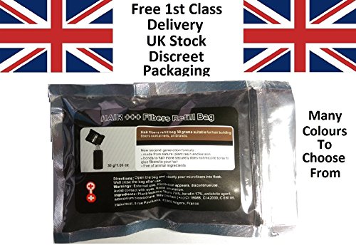 Beautifeye Hair Building Fibers 30 & 60 Gram Refill Bag - Can Be Used With Any Shaker