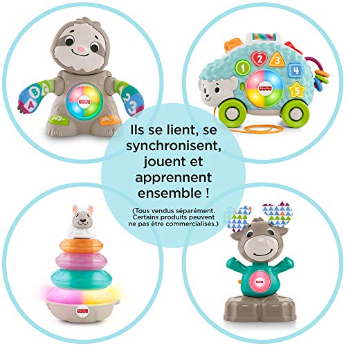 Fisher-Price Linkimals Louison le Hérisson, jouet bébé interactif d'apprentissage, sons et lumières, version française, 9 mois et plus, GJB08 – Image 6