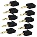 Produktbild KEESIN 10 Stück 6,35 mm 1/4" 1 Stecker auf 2 Mono Weiblich Jack Stereo Audio Y Splitter Adapter vergoldet
