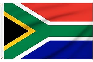 WOILTRYN South African Flag 5ft x 3ft, Large South Africa Flags with Brass Eyelets for Sports Games Events Party Decorations