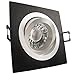Produktbild SONDERAKTION 1er Set Einbaustrahler NOBLE S1 eckig Aluminium Schwarz 230V mit COB LED 5W = ca. 50W Kalt-Weiß/Neutral-Weiß Decken Einbauleuchten quadratisch Einbauspots drehbar schwenkbar