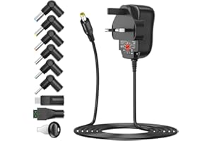 Outtag 18W Universal Charger 3-12V Switching Transformer Power Supply with 8×Tips for Household Electronic Devices Routers, Tablet PC, Speakers,Smartphone, LED Strip Lights, Webcam, Radio