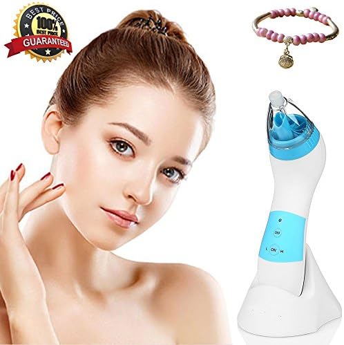 [New Version 2017] TZLong Blackhead Removal Waterproof Personal Diamond Microdermabrasion Blackhead Removal Electronic Facial Pore Cleaner Acne Remover Utilizes Pore Vacuum Extraction, Blue