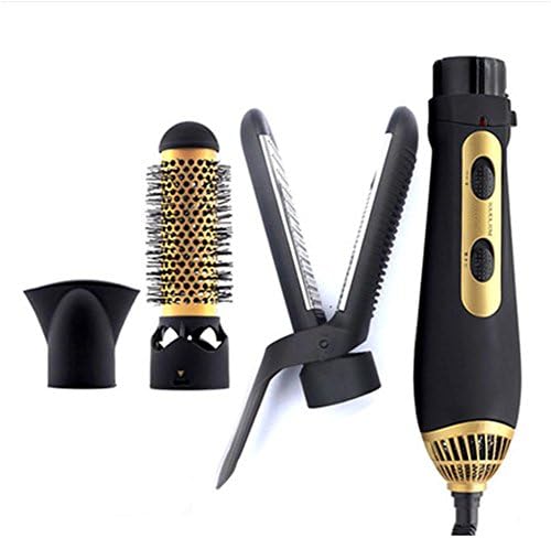 WGE 3 In 1 Professional Electric Multi-Functional Hot Air Brush Electric Hair Curler Hair Styling Brush Sets, A
