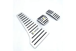 AOJIEK Auto Pedal Set Pedalabdeckung FüR Smart 453 fortwo forfour 2015 2016 2017-2019 AT Aluminium Gaspedal Bremspedal Gas Bremse Abdeckung Anti -Rutsch Pad ZubehöR