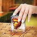 Produktbild auvstar Totenkopf Schnapsglas, Set von 6 71 (75 ml) Kristall Gläser, Double Layer Transparent Totenkopf Pirat Shotglasses Drink Cocktail Beer Cup, Wein, Trinken Ware Becher, dicker Boden Creative Halloween (6)