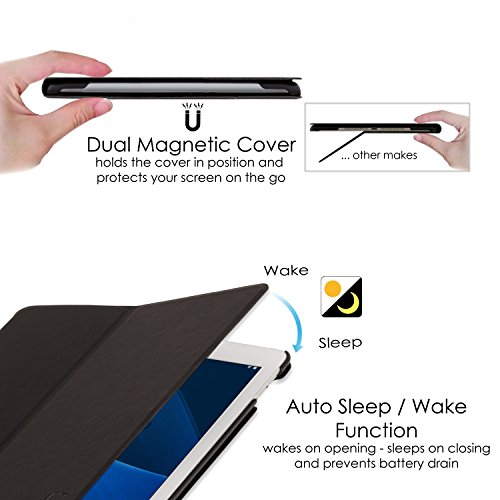 Forefront Cases® Samsung Galaxy Tab A 10.1 with S Pen SM-P580 Hülle Schutzhülle Tasche Smart Case Cover Stand – Rundum-Geräteschutz und intelligente Auto Schlaf / Wach Funktion ***NUR FÜR SAMSUNG GALAXY TABELLE A 10.1 SM-P580 MIT INTEGRIERTEM S PEN*** - 5