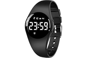 DSLIHA Digital Activity Tracker Watch, Water Resistant Non-Bluetooth LED Fitness Tracker Watch Calorie, Distance, Step Count, Alarm, Stopwatch Rechargeable Smart Watch for Kids Adults No APP Needed