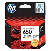 HP 650 Tri-color (Cyan, Magenta, Yellow) Original Ink Advantage Cartridge - CZ102AK