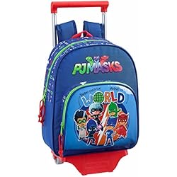 P J Masks "World" Sac à Dos (Officiel), Ecole Avec Safta Car