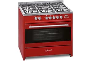 GURARI GCH E 911 R, Centre de cuisson électrique à gaz 90 cm/Range Coocker / 121L / 8 fonctions/Air chaud/Gril/ 5 brûleurs haute qualité/ 4 kw WOK/Gaz naturel/Gaz propane