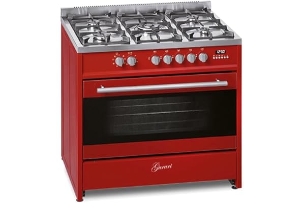 GURARI GCH E 911 R, Centre de cuisson électrique à gaz 90 cm/Range Coocker / 121L / 8 fonctions/Air chaud/Gril/ 5 brûleurs haute qualité/ 4 kw WOK/Gaz naturel/Gaz propane