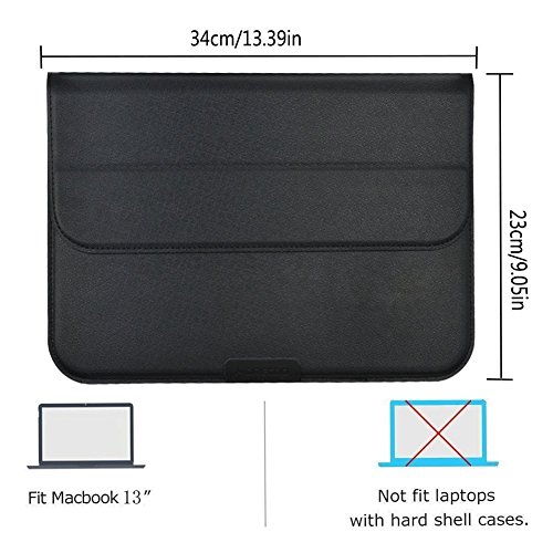 Morecoo Macbook 13.3 Zoll Laptop Hülle, eine Laptop Taschen Hülle für Macbook Air & Pro 13.3″ , Macbook Retina 12.9 (13-13.3 Zoll, Schwarz) - 2