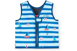CRIOH! Btbox - Chaleco Flotador para Bebé -Talla XS a M -1 a 6 Años- Estampados - Natación, Piscina o Playa -Protección UPF 50+ -Neopreno de 5 mm -Doble Cierre de Seguridad