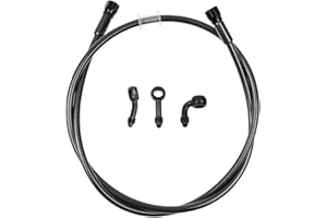 LETGOING Tuyaux de frein hydrauliques universels pour motos 400 mm à 2400 mm Raccords pivotants Trous de montage M10 usinés CNC pour scooters, motos, ATV et motos tout-terrain