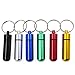 Produktbild keesin Outdoor-Reise Camping Survival Pille Box Aluminium wasserdicht Medizin Kapsel Behälter Flasche Pille Halter mit Schlüsselanhänger 6Pcs