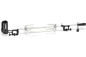 Enders® Grillspieß Pro, aus Edelstahl, werkzeuglose Montage, Belastung bis zu 10kg, laufruhiger Elektromotor, Betrieb durch Batterien oder Netzteil, für Enders® 3 + 4-Brenner #7908