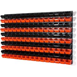 Lot de 150 XS en noir et orange boites avec supports, porte-outils