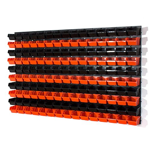 Lot de 150 XS en noir et orange boites avec supports, porte-outils