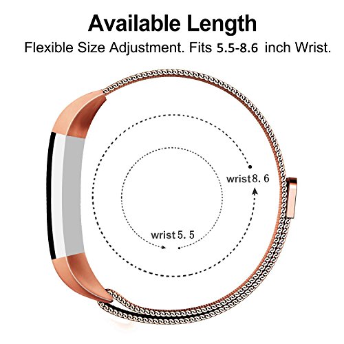 Ersatz Fitbit Alta und Alta HR Armbänder, Milanese Edelstahl Metall Armband für Fitbit Alta HR und Fitbit Alta - 6