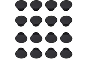 CAIHUAER Drill Hole Cover Caps, 10mm 100 Pack Hole Plugs Push-in Type Hole Drilling Cover Plugs Blanking End Caps for Wardrobes Cupboards Cabinets Shelves Bookcase Furniture, Black