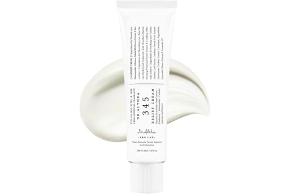 Dr. Althea 345 Relief Cream | Hidratante facial diario | Tratamiento para manchas | Recuperación calmante e hidratación con niacinamida, pantenol | cosmética vegana coreana para todo tipo de piel