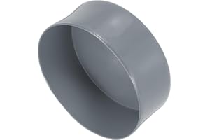 sourcing map 2pcs Rubber End Caps 130mm(5 1/8 Inch) ID x 80mm(3 1/8 Inch) H Vinyl Round Tube Bolt Cap Cover Screw Thread Protectors Light Gray