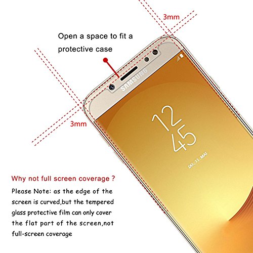 [2 Pack] GuranÂ® Pellicola Protettiva ultra Resistente in Vetro Temperato per Samsung J7 2017 DUOS Smartphone Ultra Sottile Screen Protector Film