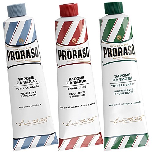 Proraso Mixed Shaving Cream Tube Triple Pack - 3 x 150ml Tubes
