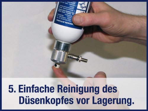 Rotek wiederbefüllbare Sprühflasche inkl. 4 Düsen – einfach Mittel einfüllen, mit Druckluft befüllen und sprühen - 6