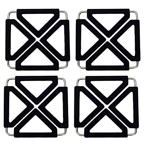 Cuitan Silicone Pads Trivet Mat Heat Resistant Placemats Folding for kitchen Hot Dishes