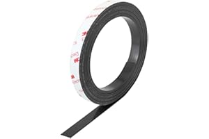 TANCUDER 3M x 15mm Magnetband Selbstklebender Magnetstreifen hochwertige Magnetklebeband Magnetisches Klebeband Magnetwand Tape Individuell Zuschneidbar für Schulen, Präsentationen Beruf,schwarz