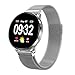 Produktbild Smartwatch Damen Herren Fitness Armbanduhr mit Full-Touchscreen GOKOO Wasserdicht IP67 Fitness Tracker Aktivitätstracker Pulsuhren blutdruck uhr mit Kalorienzähler Schlafmonitor für Android IOS Silber