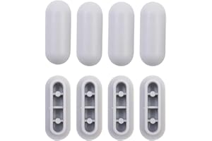 N\C BlueXP 8 Pièces Tampon Universel pour Siège de Toilette Universel Chocs Kit de Tampon Abattant WC Plastique Toilette Pare-chocs Remplacement pour la Maison Hôtel et École